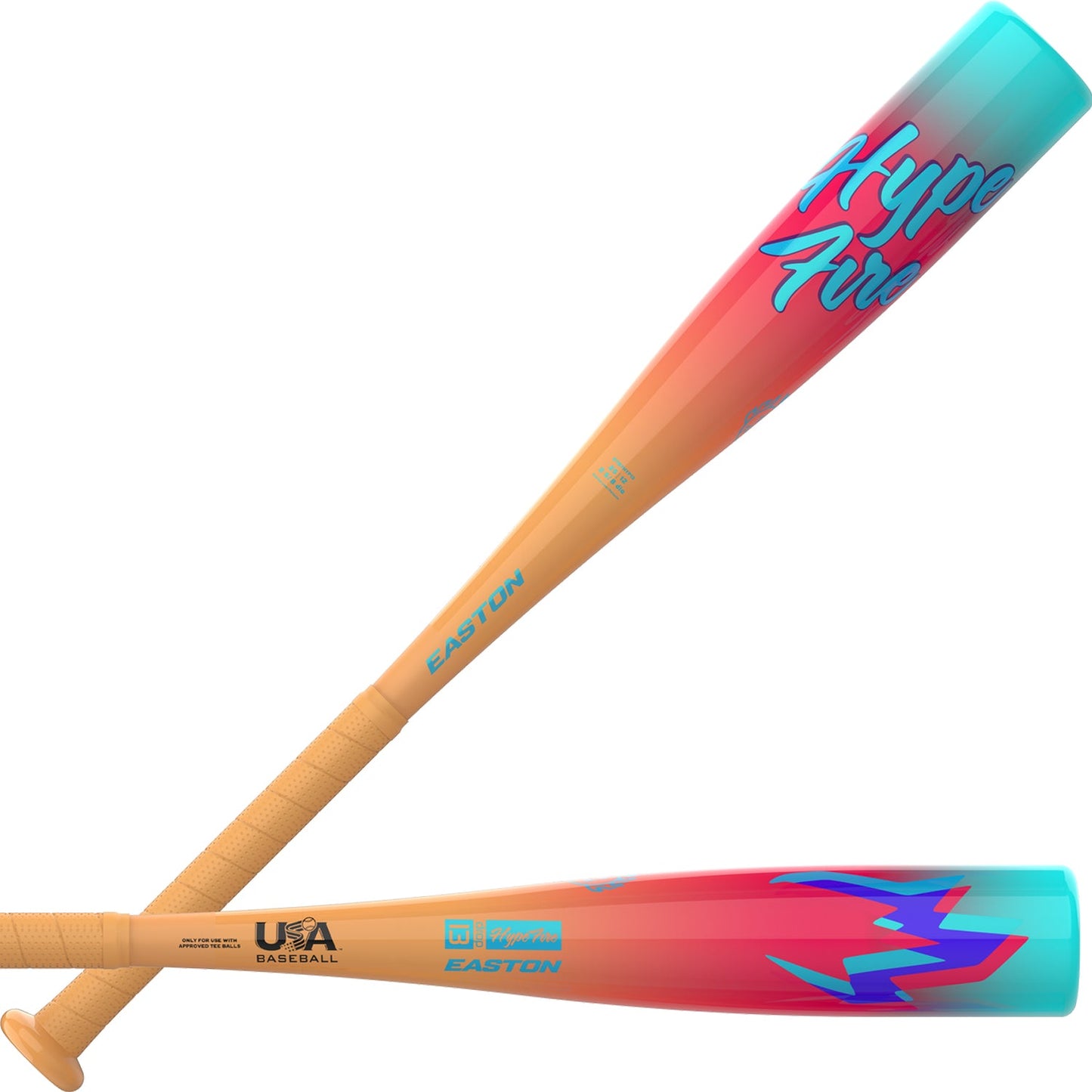 Easton HYPE FIRE Tee Ball -13 USA Baseball Bat | 2-5/8" Composite Barrel | ETB7HYP13