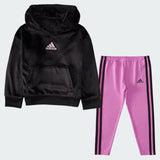 Kids' adidas Silken Fleece Pullover and Tights Set