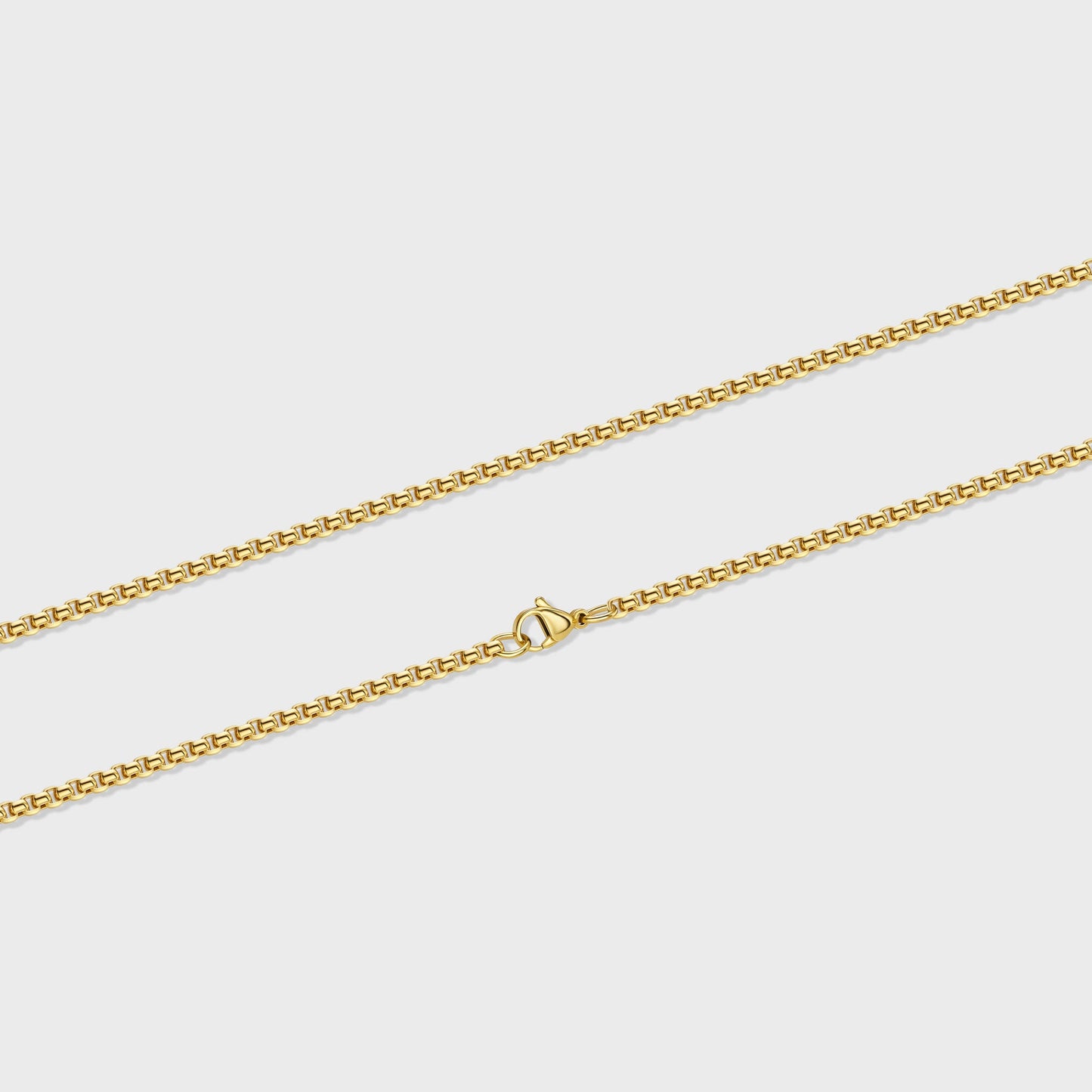 Round Box Chain (Gold) - 3mm