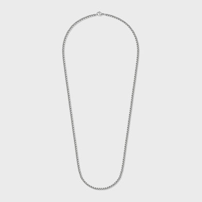 Round Box Chain (Silver) - 3mm