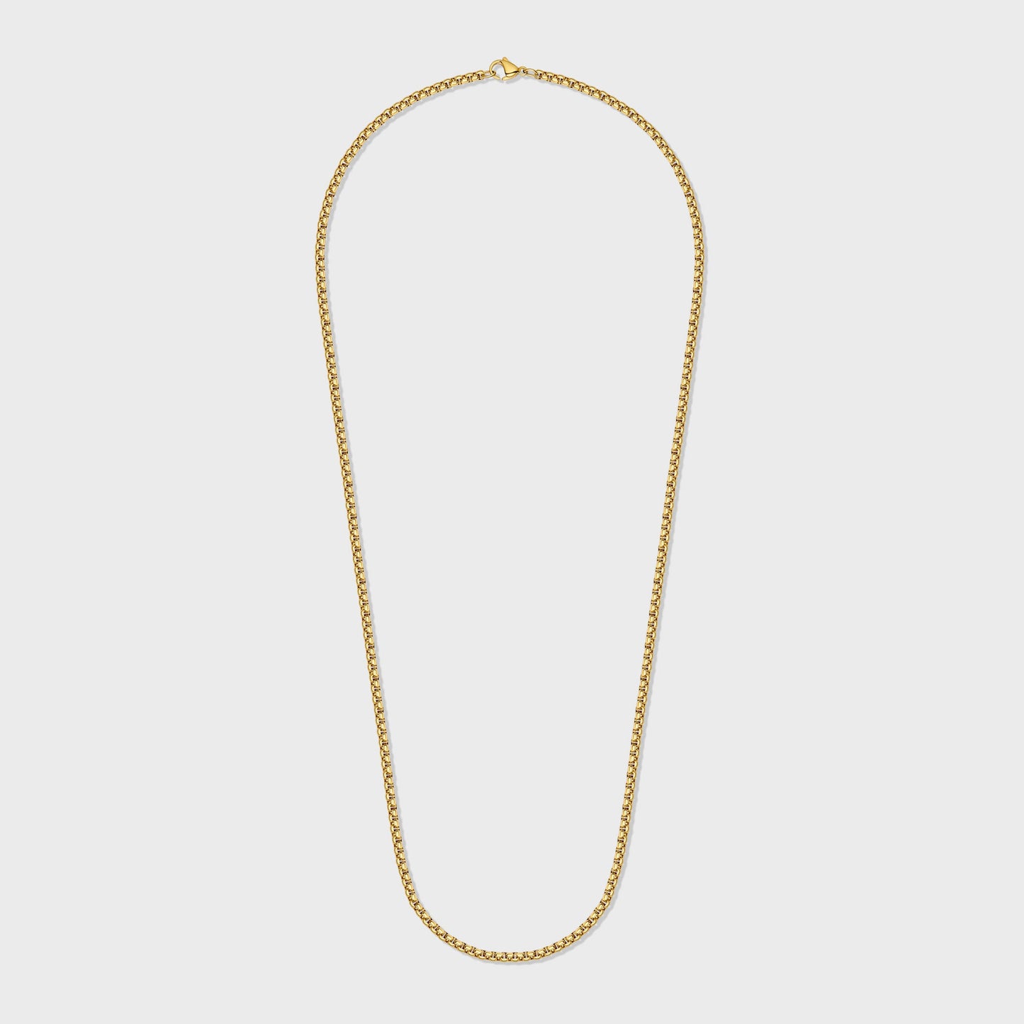 Round Box Chain (Gold) - 3mm