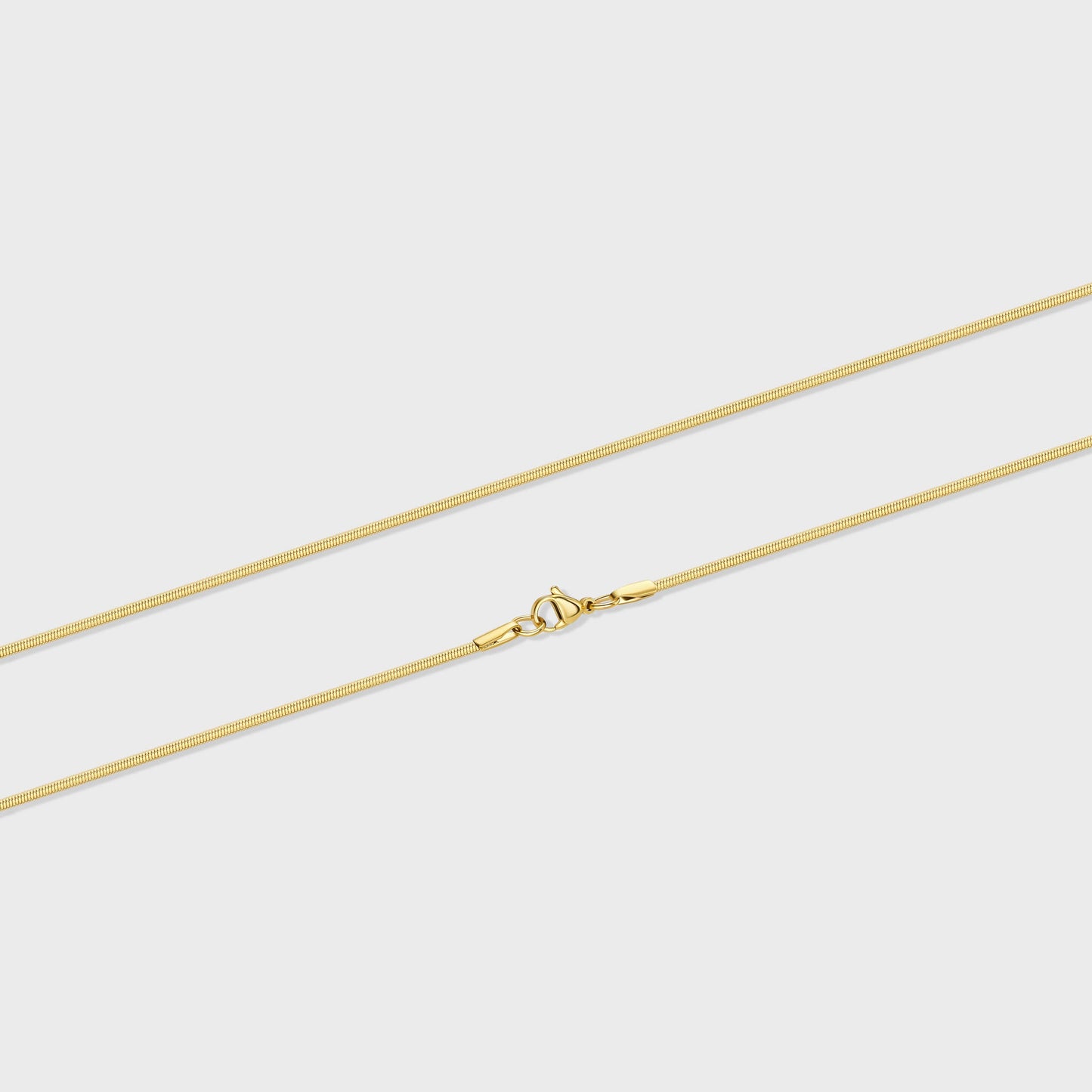 Flat Snake Chain (Gold) - 2mm