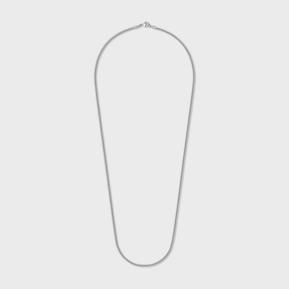 Flat Snake Chain (Silver) - 2mm