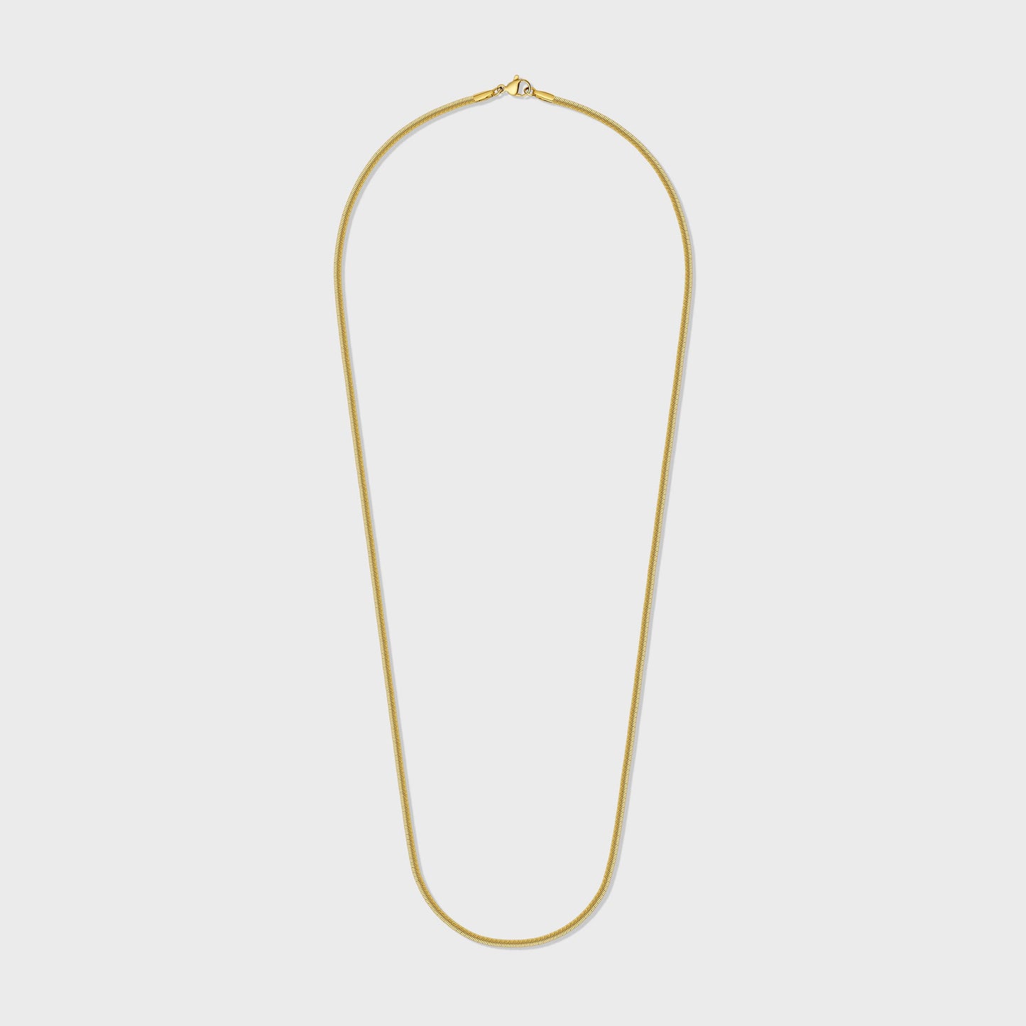 Flat Snake Chain (Gold) - 2mm