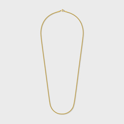 Flat Snake Chain (Gold) - 2mm