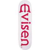 Evisen Evi Logo White Skateboard Deck 8.25"