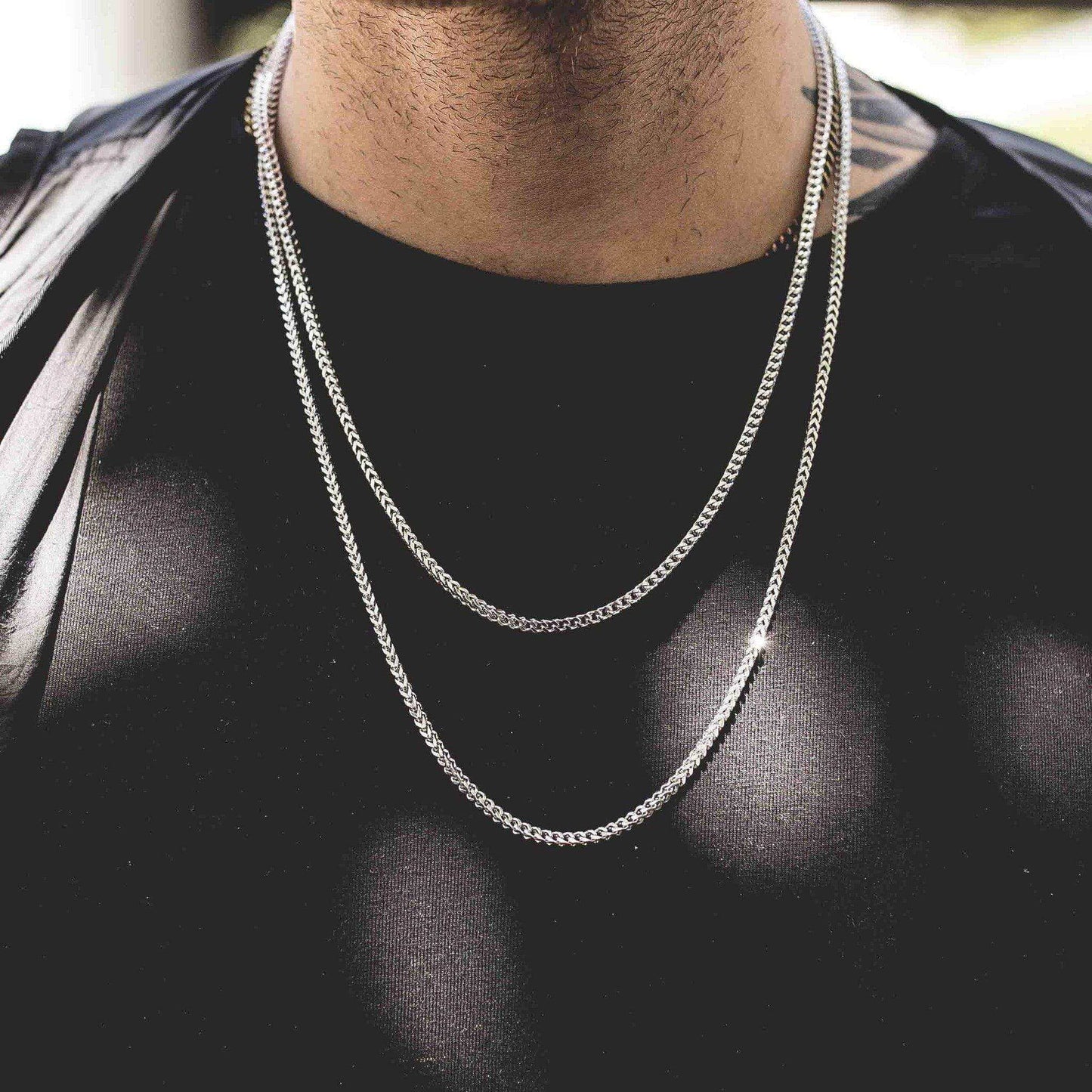 Franco Chain in White Gold - 3mm