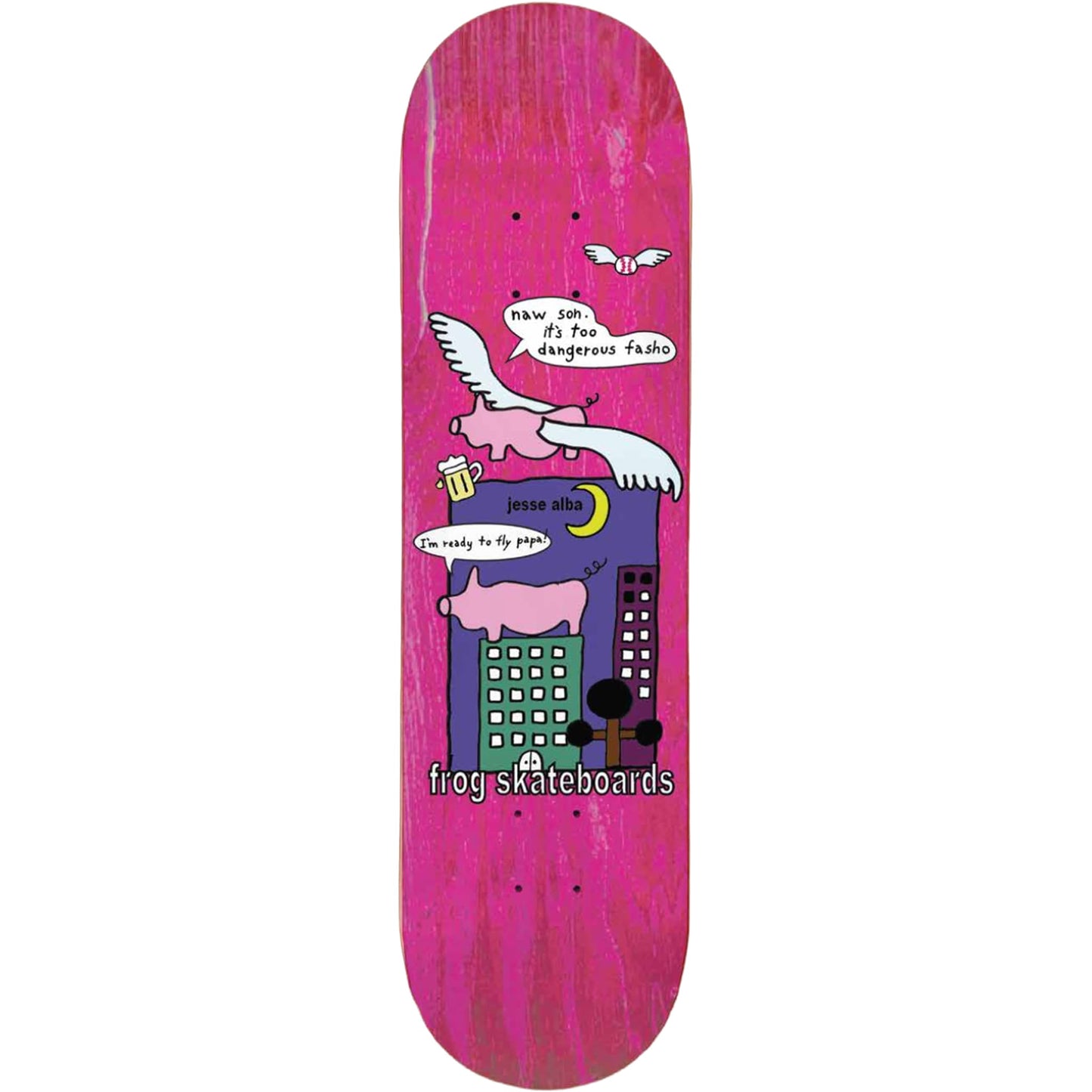 Frog Papa Knows Best Jesse Alba Skateboard Deck 8.38"