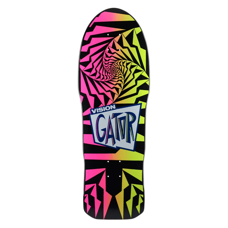 Vision Gator II Skateboard Deck - 10.25″ Black/Pink Fade