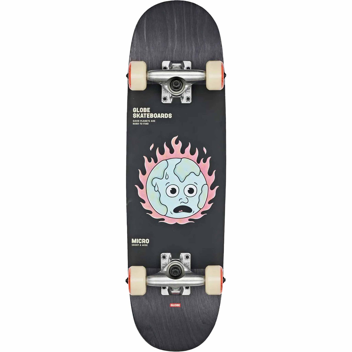 Globe Kids Softie Micro Skateboard Complete Black In Flames 7.125"
