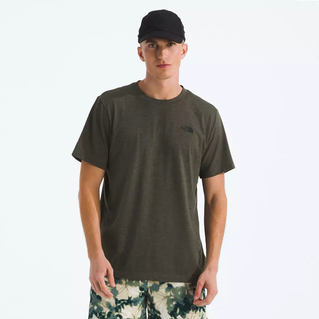 The North Face - Men's Short Sleeve Tri-Blend Tee - New Taupe Green White Heather