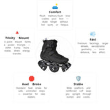 🔥🔥🔥Powerslide Swell Triple Black 110 Trinity Skates