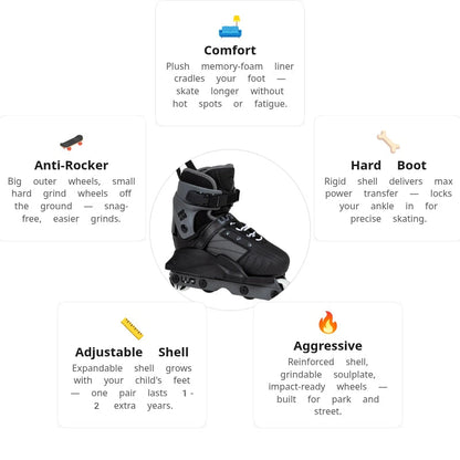 USD Transformer Kids Aggressive Skates