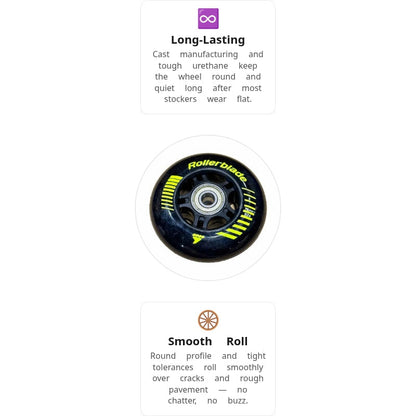 Rollerblade Apex 3WD w SG7 76mm/82A Wheels (Pack of 6)