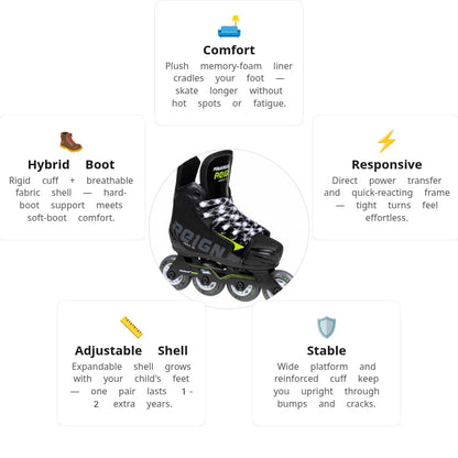 Reign Ares Junior Hockey Skates