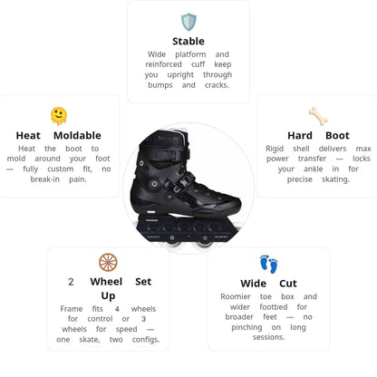 Powerslide Storm Black 80 Skates