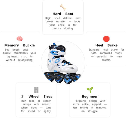 Flying Eagle ND Nadia Blue Kids Skates