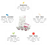 FR J White Pink Kids Skates