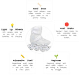 Luminous Rayon White Kids Skates