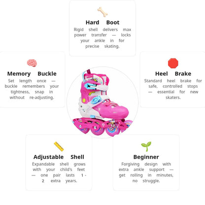 Flying Eagle L6 Lumos Pink Kids Skates