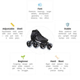 Powerslide Triple X Evo Dark Grey adj. Racing Kids Skates