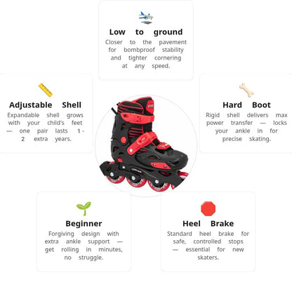 Seba STJ Red Kids Skates