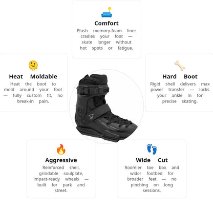 FR UFR Street Pottier Intuition Black Boot Only