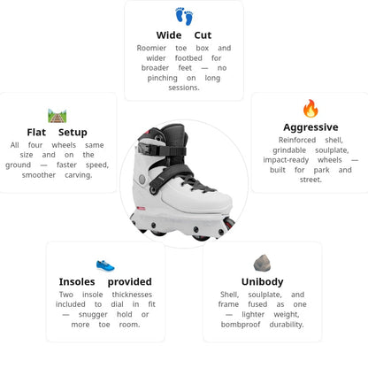 Flying Eagle Vireo Off White Kids Aggressive Skates