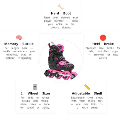 Flying Eagle S9S Dynamo Pink Kids Skates