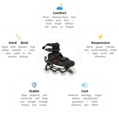 FR SL J Black Kids Skates