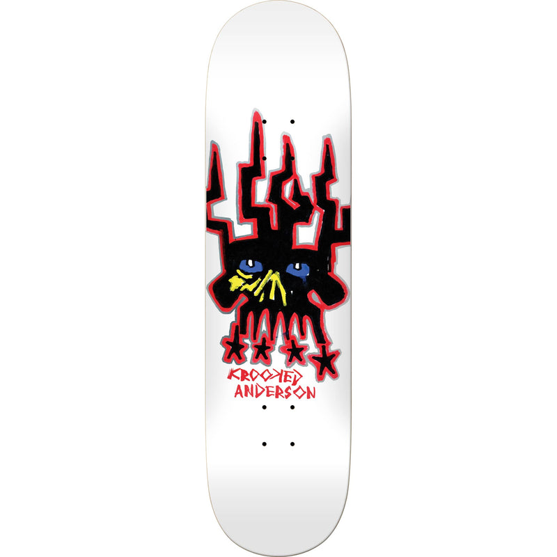 Krooked Manderson Skull King Skateboard Deck 8.38"