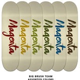 Magenta Big Brush Team Skateboard Deck 8.125"