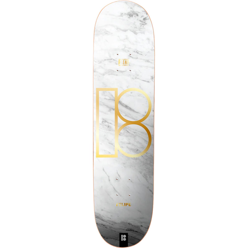 Plan B White Marble Gustavo Twin Skateboard Deck 8"
