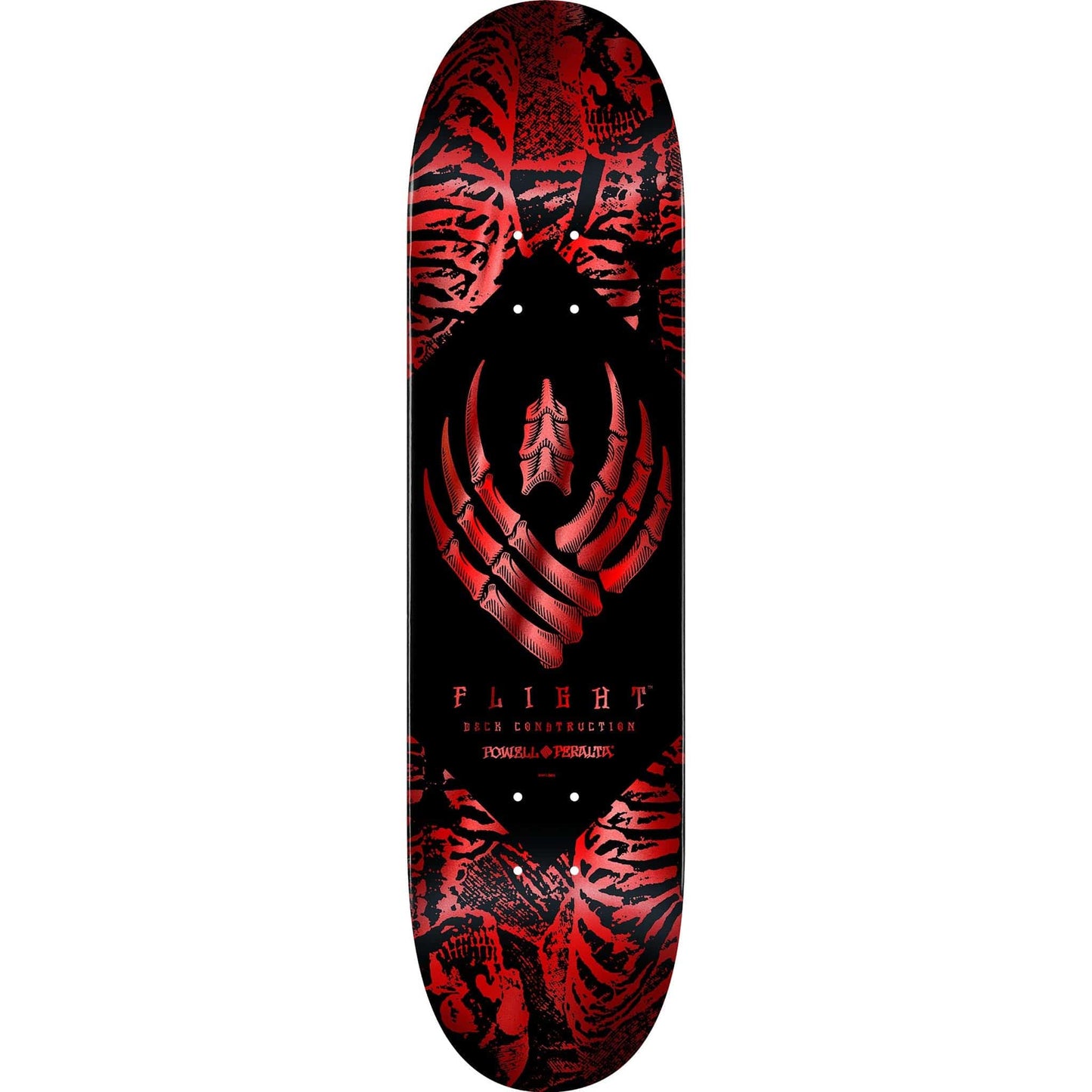 Powell Peralta Skeleton Red Foil Flight Skateboard Deck 8.38"