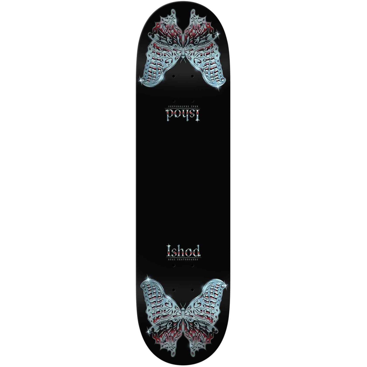 Real Ishod Mariposa Chrome Redux Twin Tail Skateboard Deck 8.38