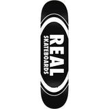 Real Team Classic Oval Black Skateboard Deck 8.25"