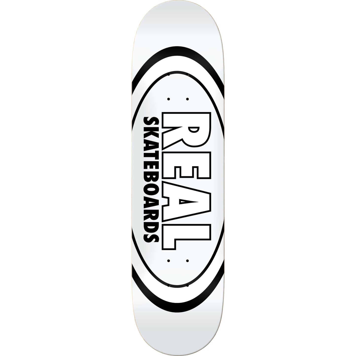 Real Team Classic Oval White Skateboard Deck 8.38"