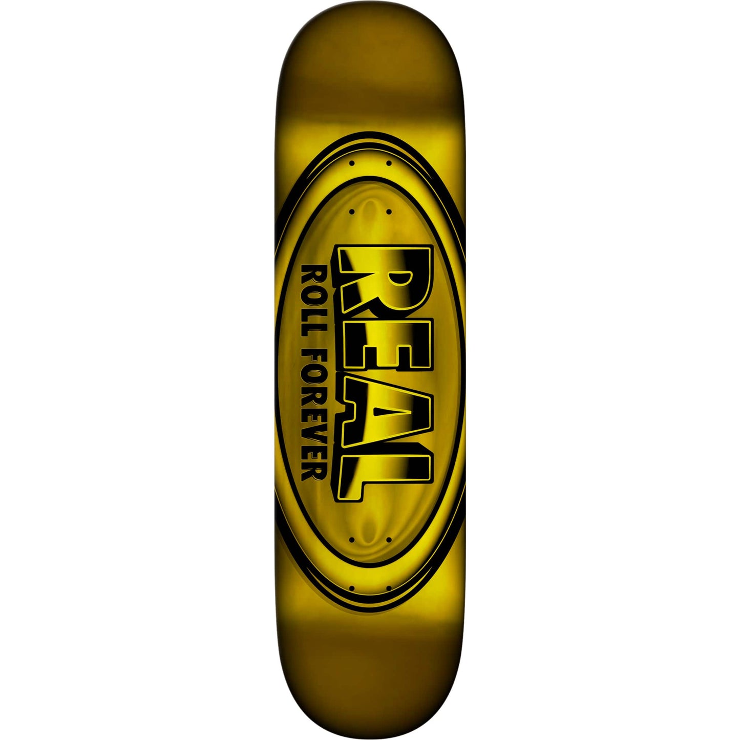 Real Team Oval DBX Skateboard Deck Yellow 8.38"