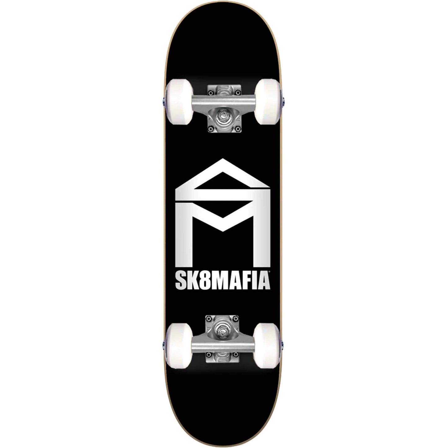 SK8MAFIA House Logo Black Micro Skateboard Complete 6"