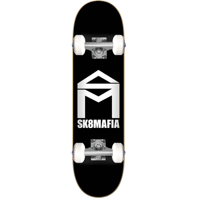 SK8MAFIA House Logo Black Micro Skateboard Complete 6"