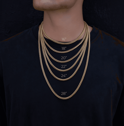 Triangular Link Chain in Yellow Gold