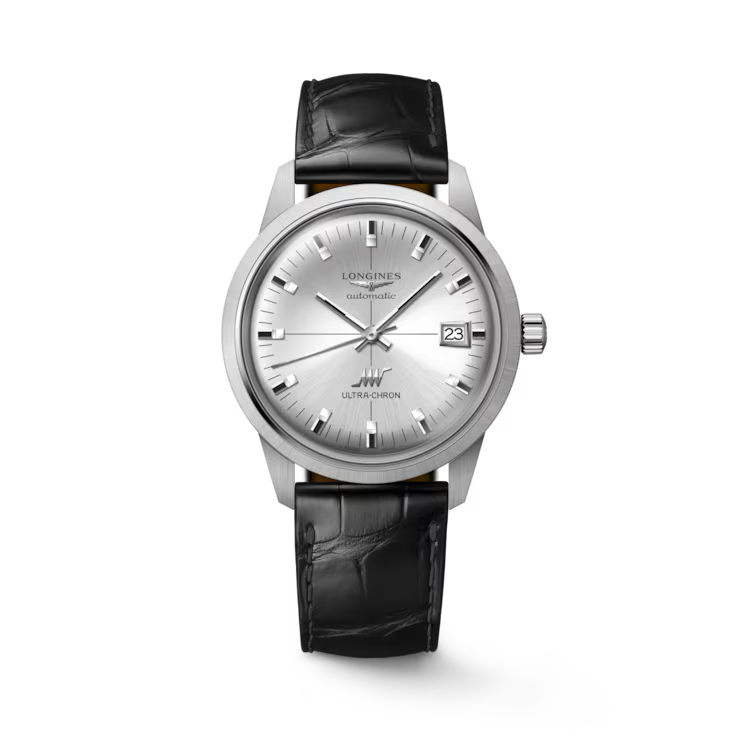 Ultra-Chron Classic 37 mm Sunray Silver in strap