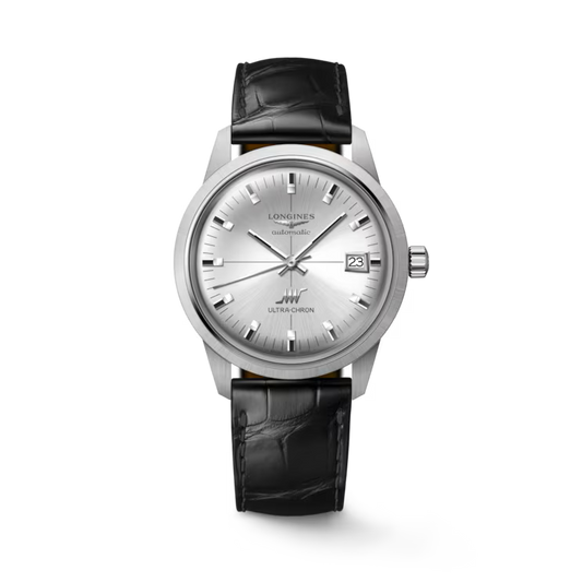 Ultra-Chron Classic 37 mm Sunray Silver in strap