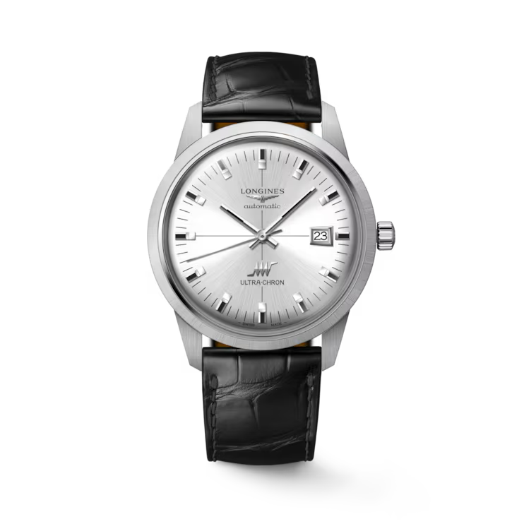 Ultra-Chron Classic 40 mm Sunray Silver on Strap